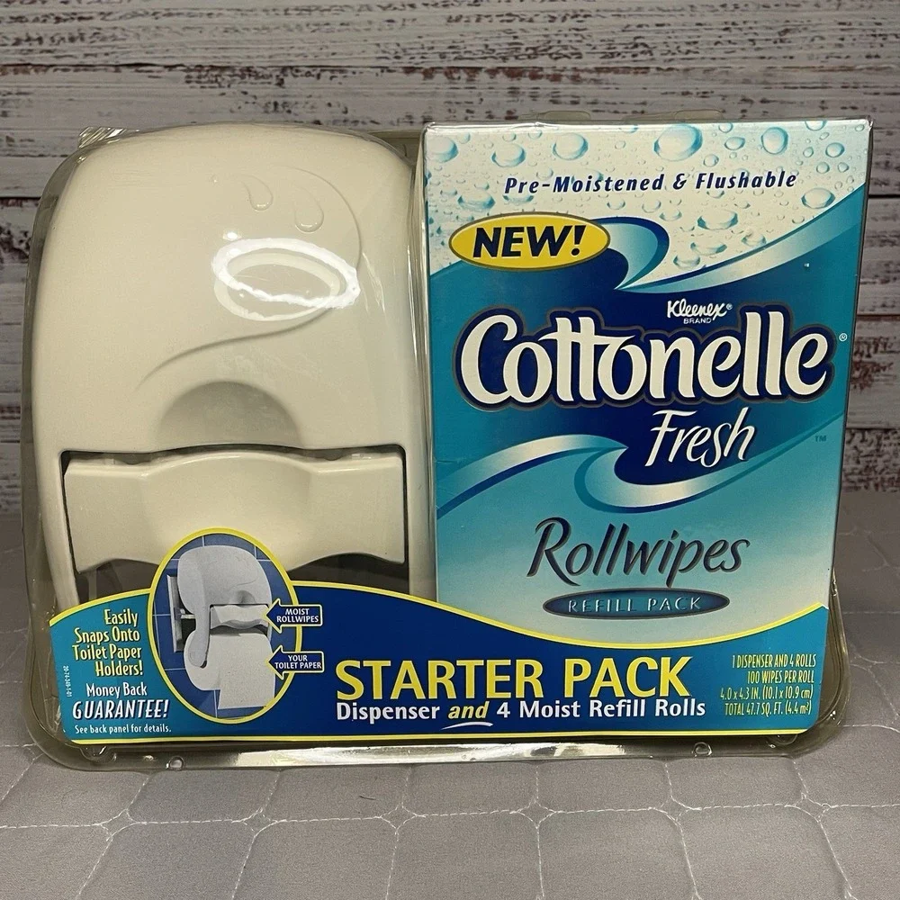 Kleenex Cottonelle Starter Fresh Rollwipes Dispenser VTG 2001 Prop‎ Nostalgia